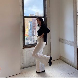 Free people amazjng white flare jeans/ pants